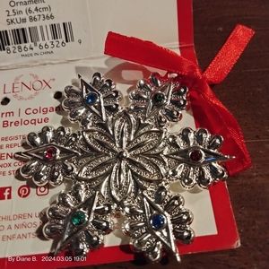 Lenox Jeweled Snowflake Ornament